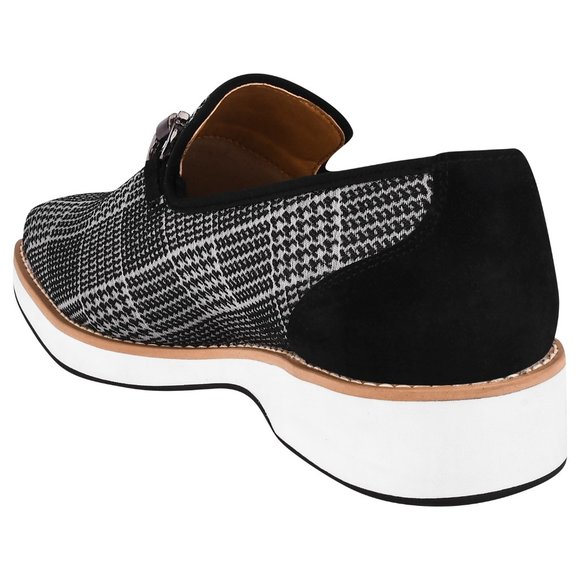 Men\'s Black and White Loafers main image 5